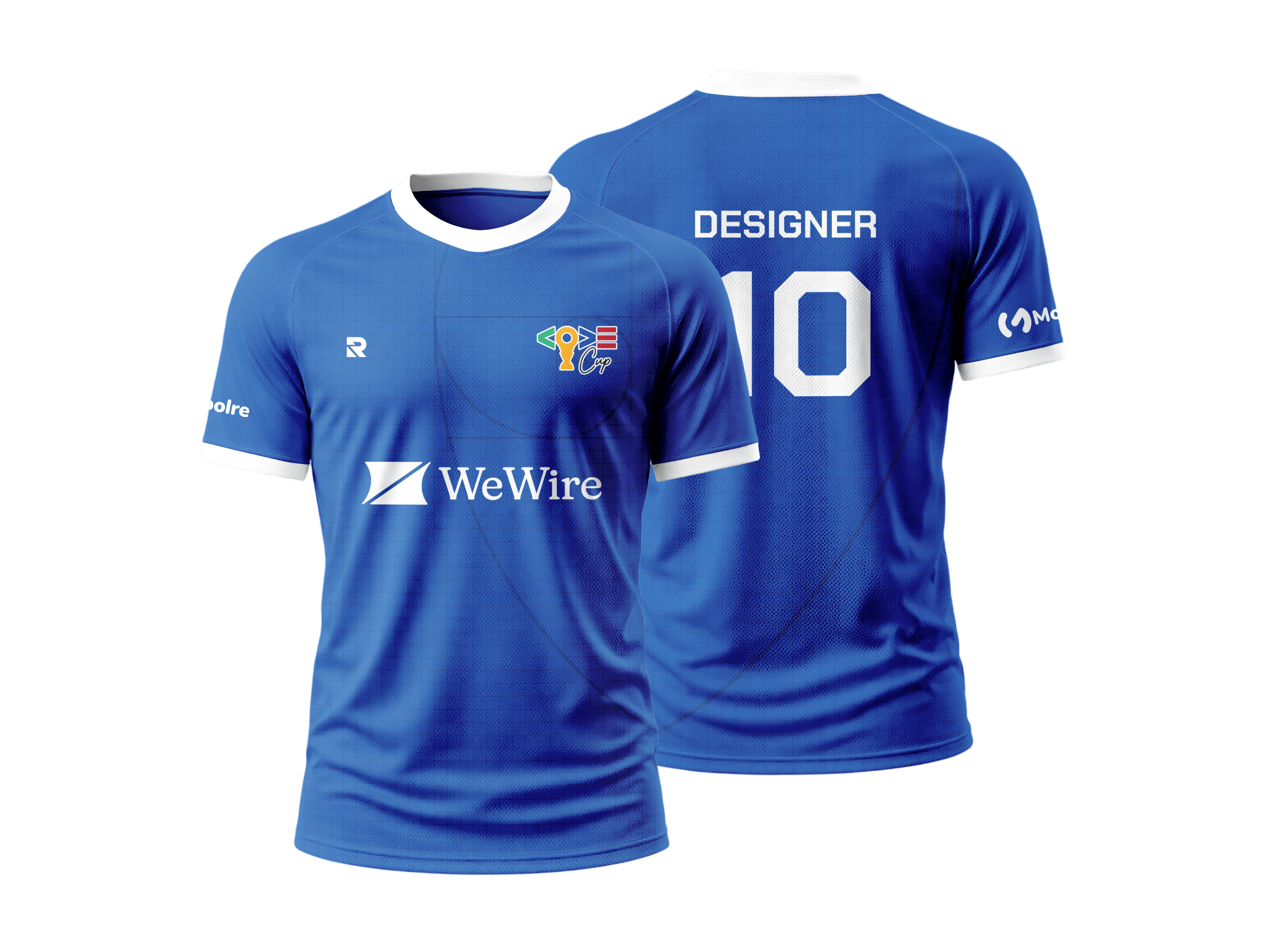 blue jersey for designers